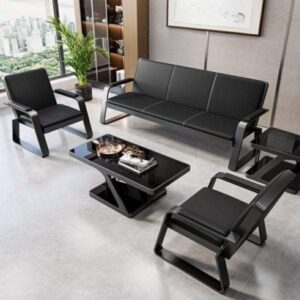 5-Seater Office Leather Sofa Set