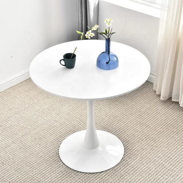 Round Dining Table Set with 2 Padded Chairs – Compact, Elegant & Comfortable for Small Spaces – Modern Breakfast Nook Set