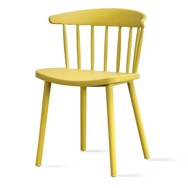 Vibrant Yellow Spindle Back Dining Chair – Modern Painted Kitchen/Accent Chair