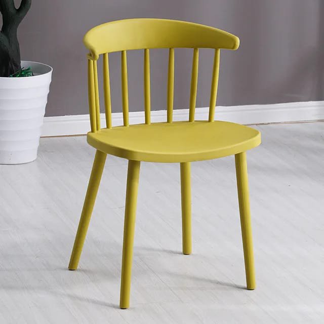 Vibrant Yellow Spindle Back Dining Chair – Modern Painted Kitchen/Accent Chair