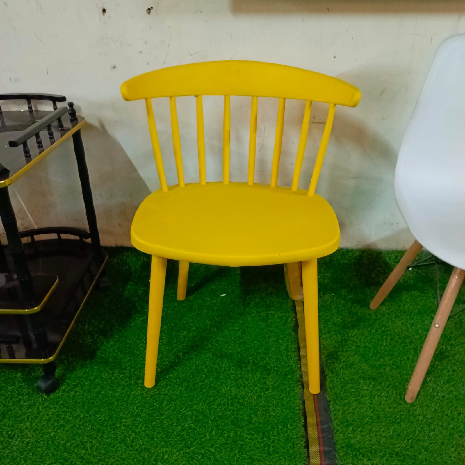 Vibrant Yellow Spindle Back Dining Chair – Modern Painted Kitchen/Accent Chair