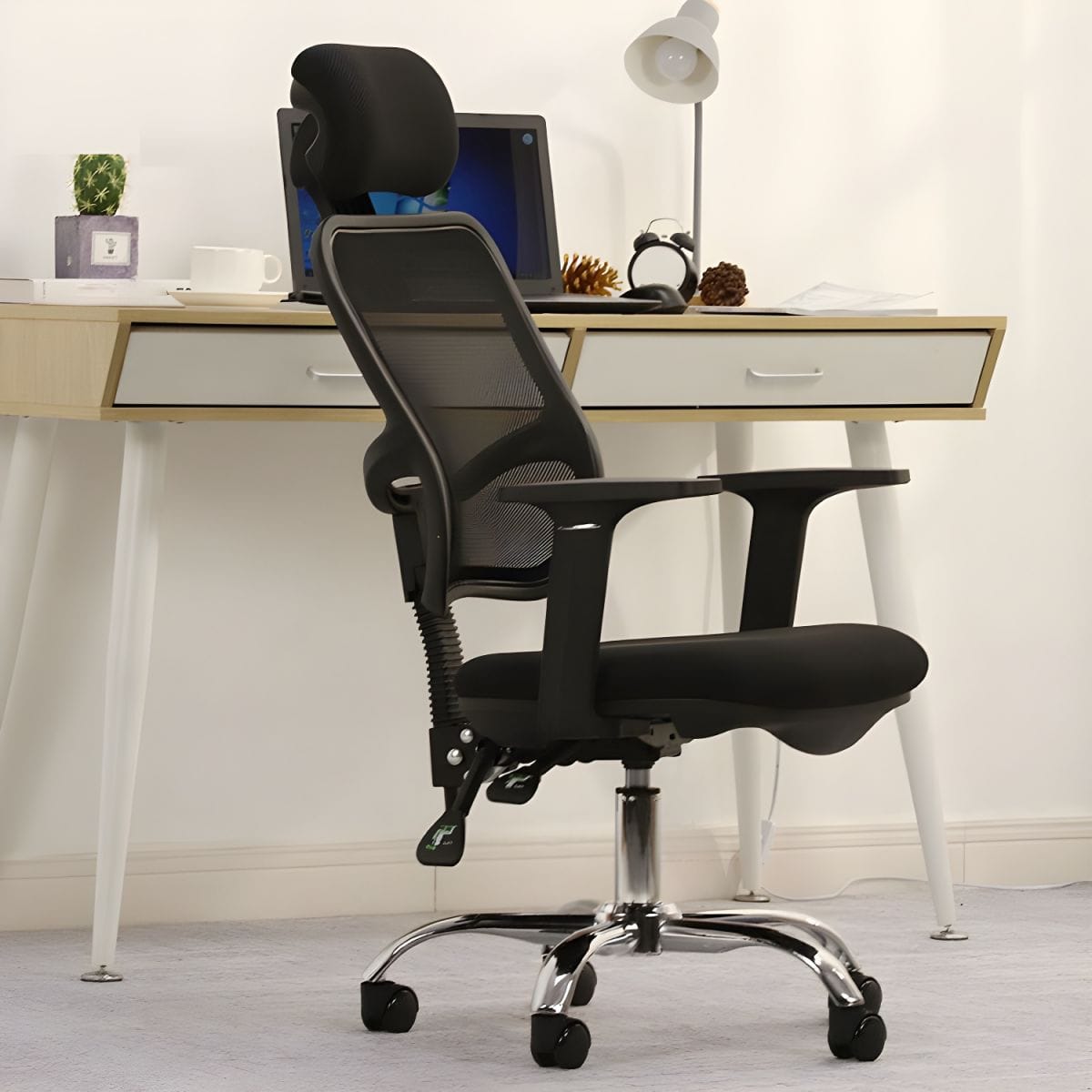 High-Back Orthopedic Chair With Adjustable Headrest