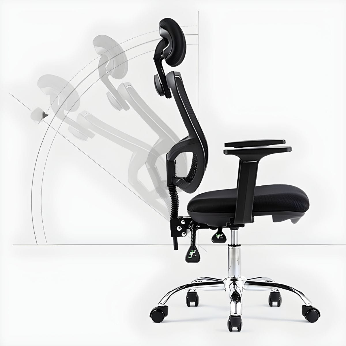 High-Back Orthopedic Chair With Adjustable Headrest