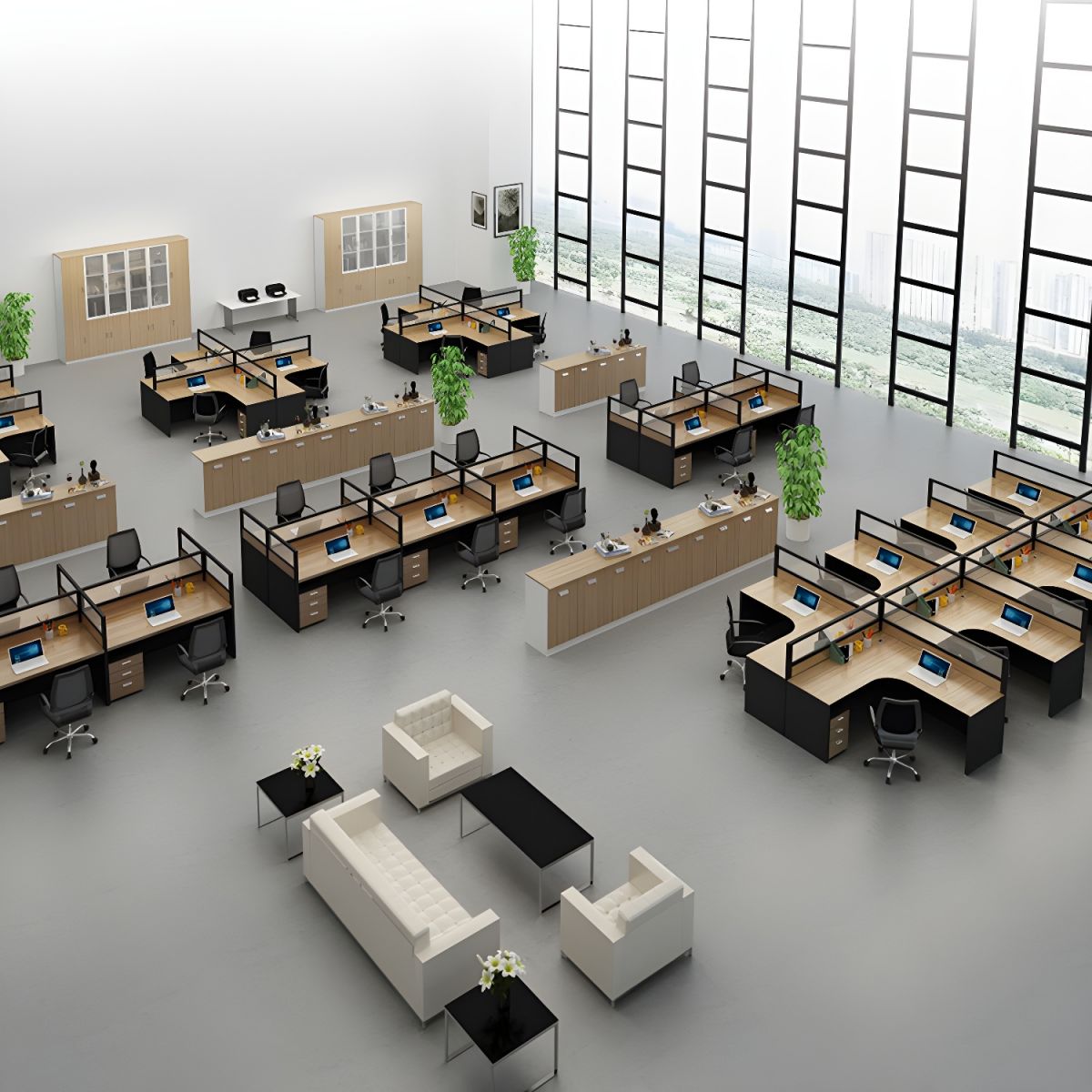 Two Way Modular Office Workstation