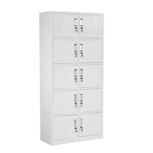 10-Locker Steel Storage Cabinet – Heavy-Duty Secure Locker for Office, School & Gym