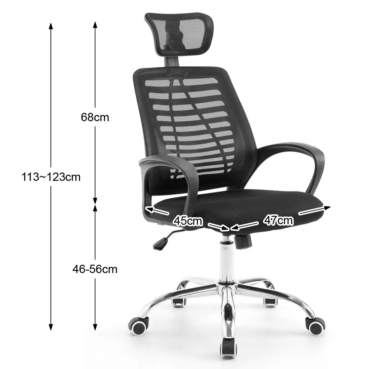 Mesh Ergonomic Office Chair with Adjustable Headrest