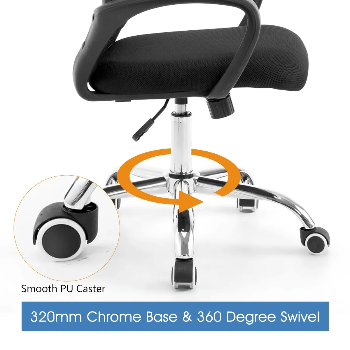 Mesh Ergonomic Office Chair with Adjustable Headrest