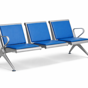 Blue 3 Link Waiting Bench