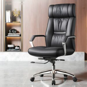 Executive Leather Office Chair – High Back Manager Seat