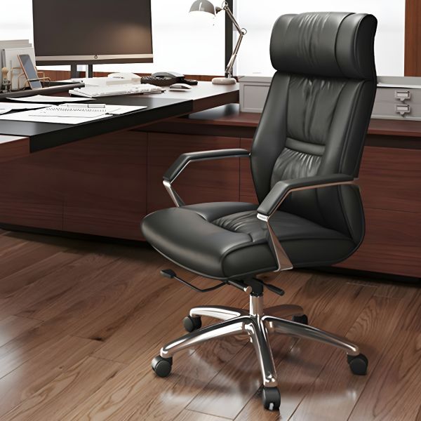 Executive Leather Office Chair – High Back Manager Seat