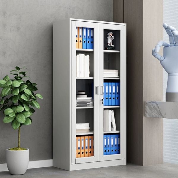 Full Glass Office Storage Cabinet