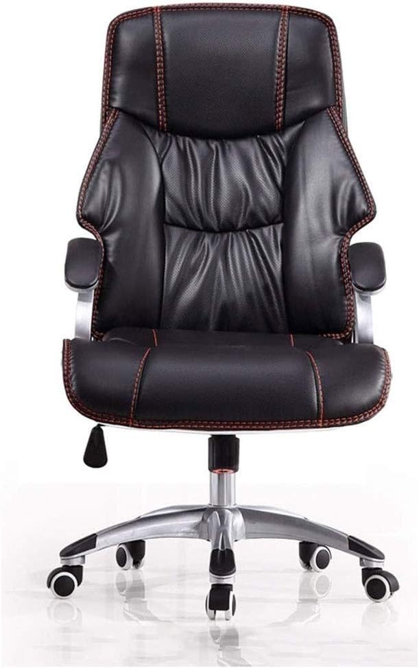 Genuine Leather Executive Office Chair – Premium Ergonomic Desk Chair with Adjustable Height, Tilt & Lumbar Support
