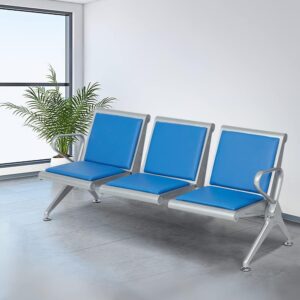 3-Link Heavy Duty Waiting Bench – Commercial-Grade Public Seating – 1.8m Steel Bench for Hospitals, Airports & Offices – Indoor/Outdoor Use