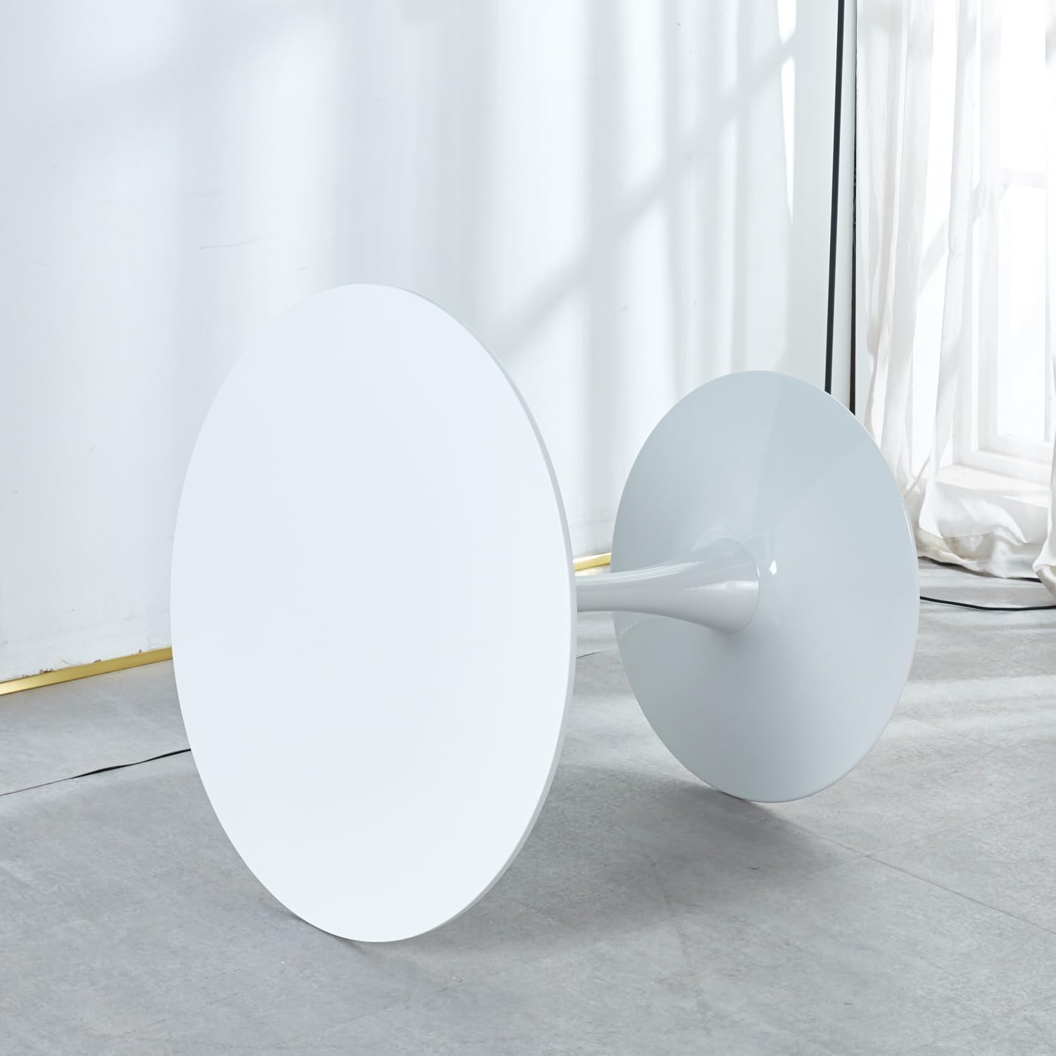 White Eames Round Dining Table