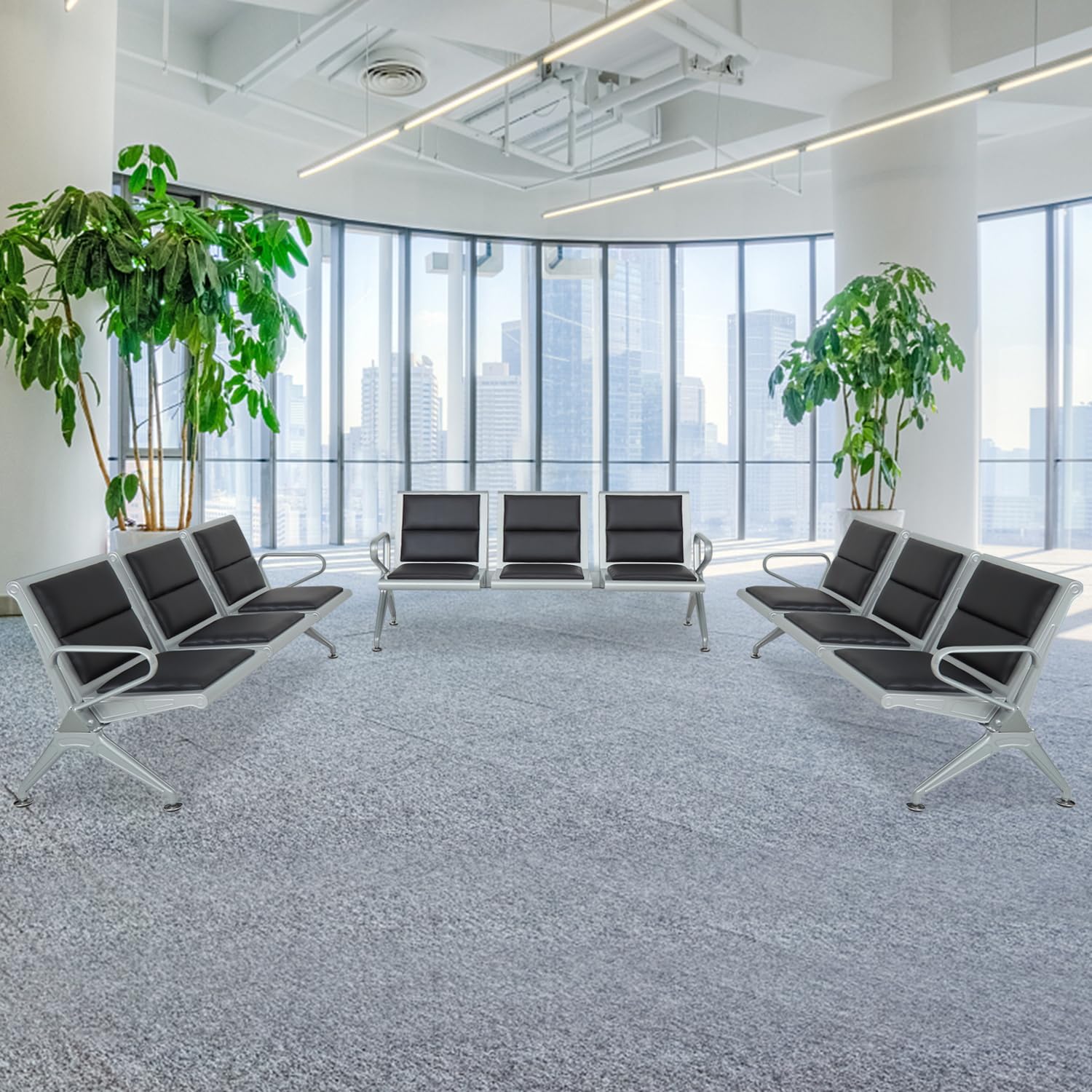 3-Seater Reception Office Bench