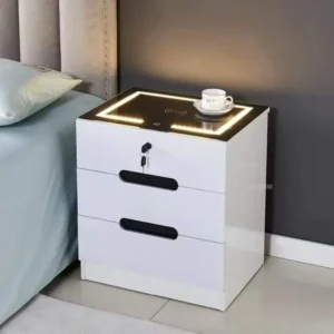 Modern 3-Drawer Bedside Table - Elegant, Durable, and Functional Bedroom Storage