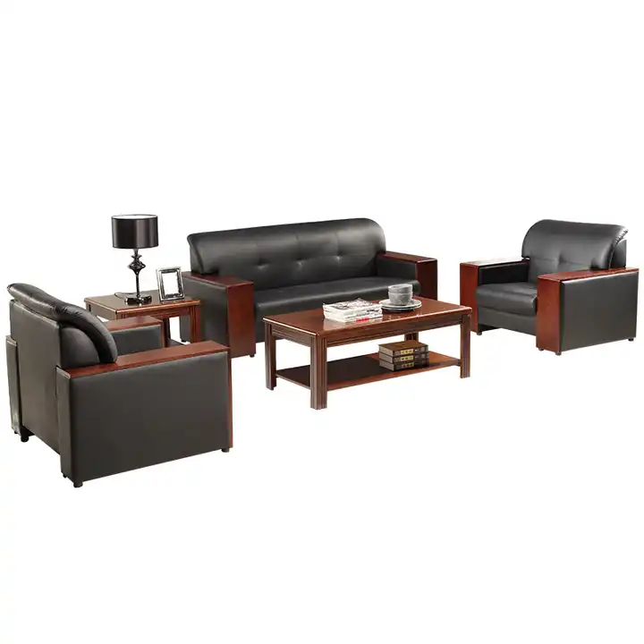 5-Seater Executive Office Sofa Set – Premium Leather Office Furniture for Reception, Lounge & Waiting Area