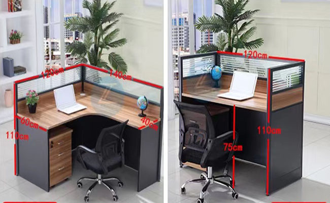 Compact 1-Way Office Workstation with Privacy Panels