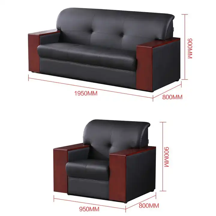 5-Seater Executive Office Sofa Set – Premium Leather Office Furniture for Reception, Lounge & Waiting Area