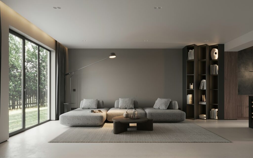 Modern furnished living room for Nookavelle Living