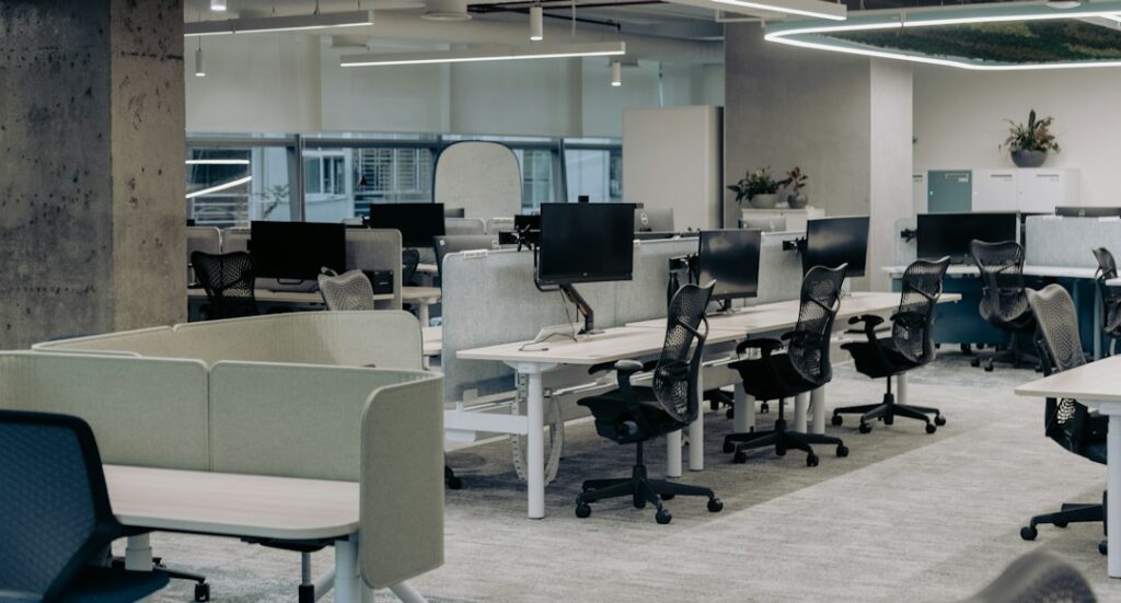 Modern office workspace furniture