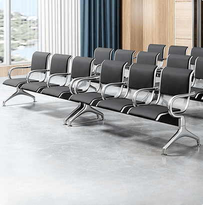 4-Way Padded Office Waiting Bench