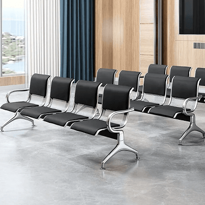 4-Way Padded Office Waiting Bench