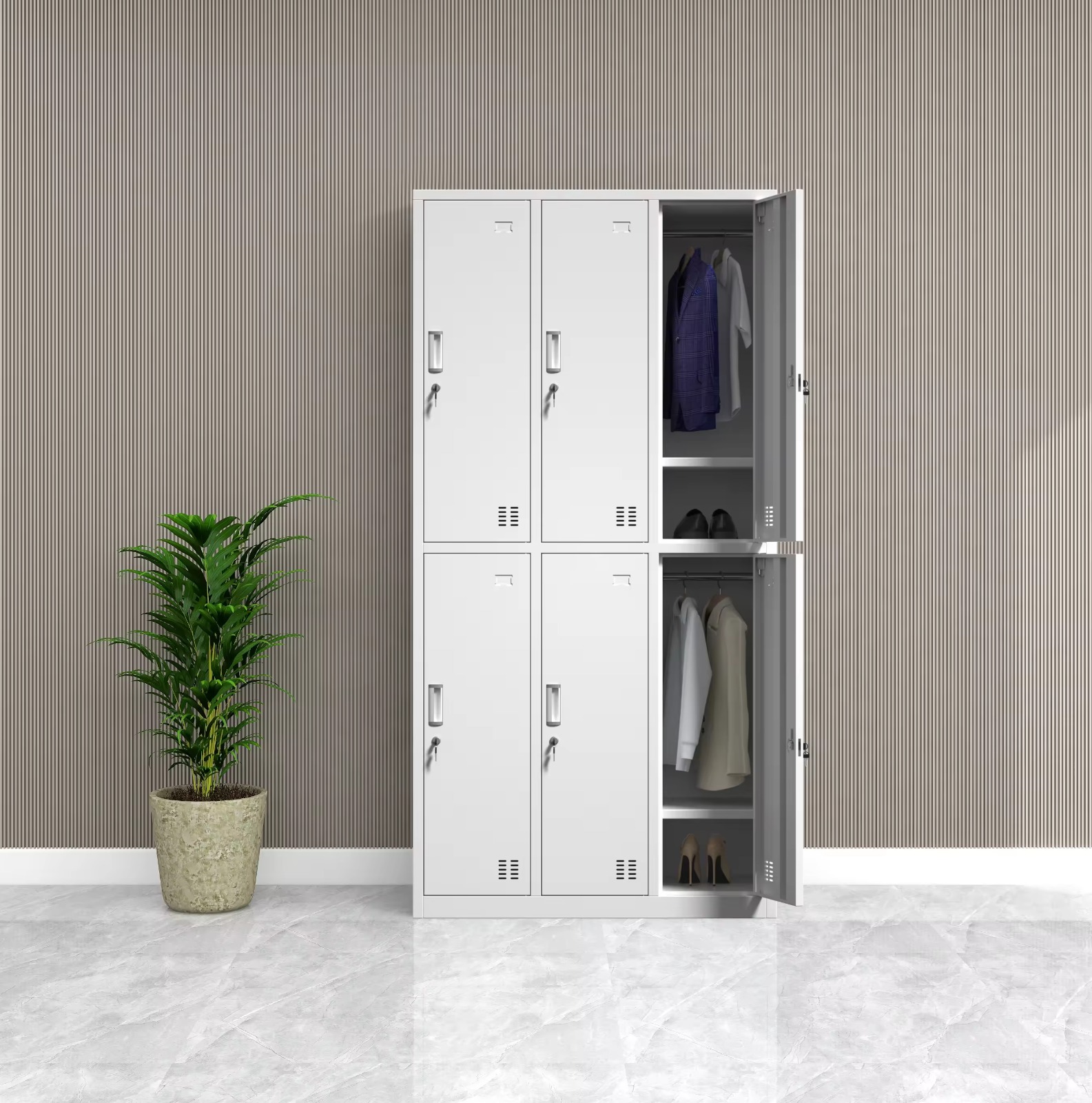 9-Locker Steel Industrial Cabinet