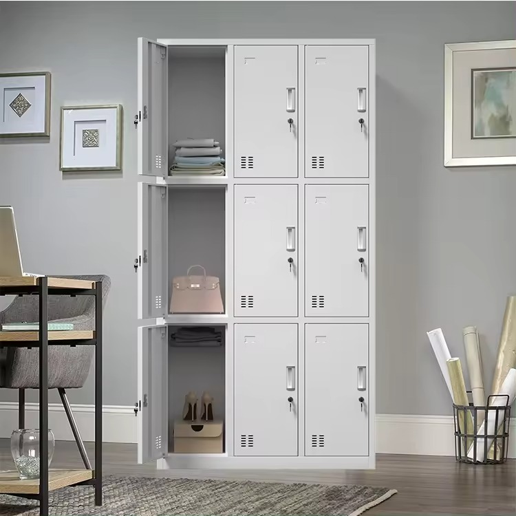 9-Locker Steel Industrial Cabinet