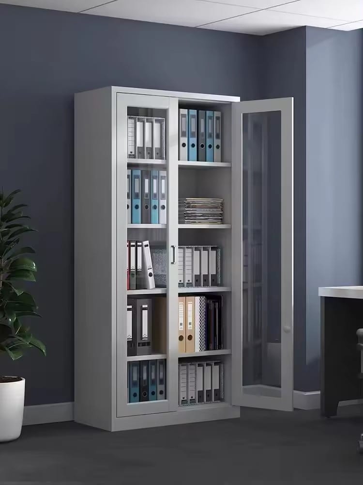 Full Glass Office Storage Cabinet