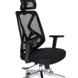 Ergonomic Mesh High-Back Office Chair with Adjustable Headrest & Lumbar Support