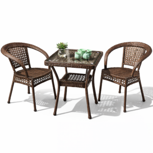 3-Piece Rattan Outdoor Set