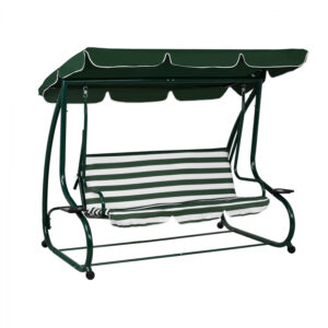 3-Seater Outdoor Swing Bed – Patio Hanging Sofa with Plush Cushions, Sturdy Steel Frame & Weather-Resistant Design